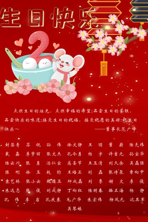 【生日祝福】恭祝2月生日的員工生日快樂！