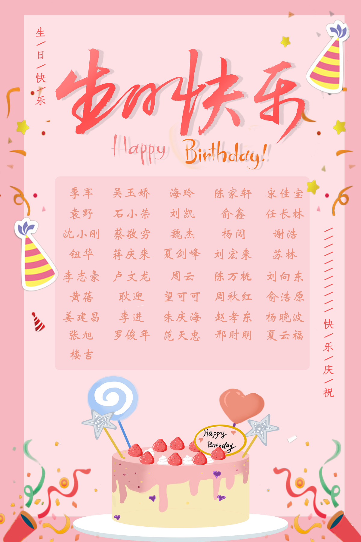 【生日祝?！抗ё?月生日的員工生日快樂！