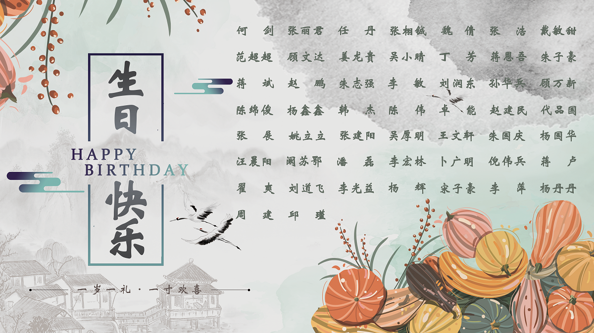 【生日祝?！抗ё?0月生日的員工生日快樂！
