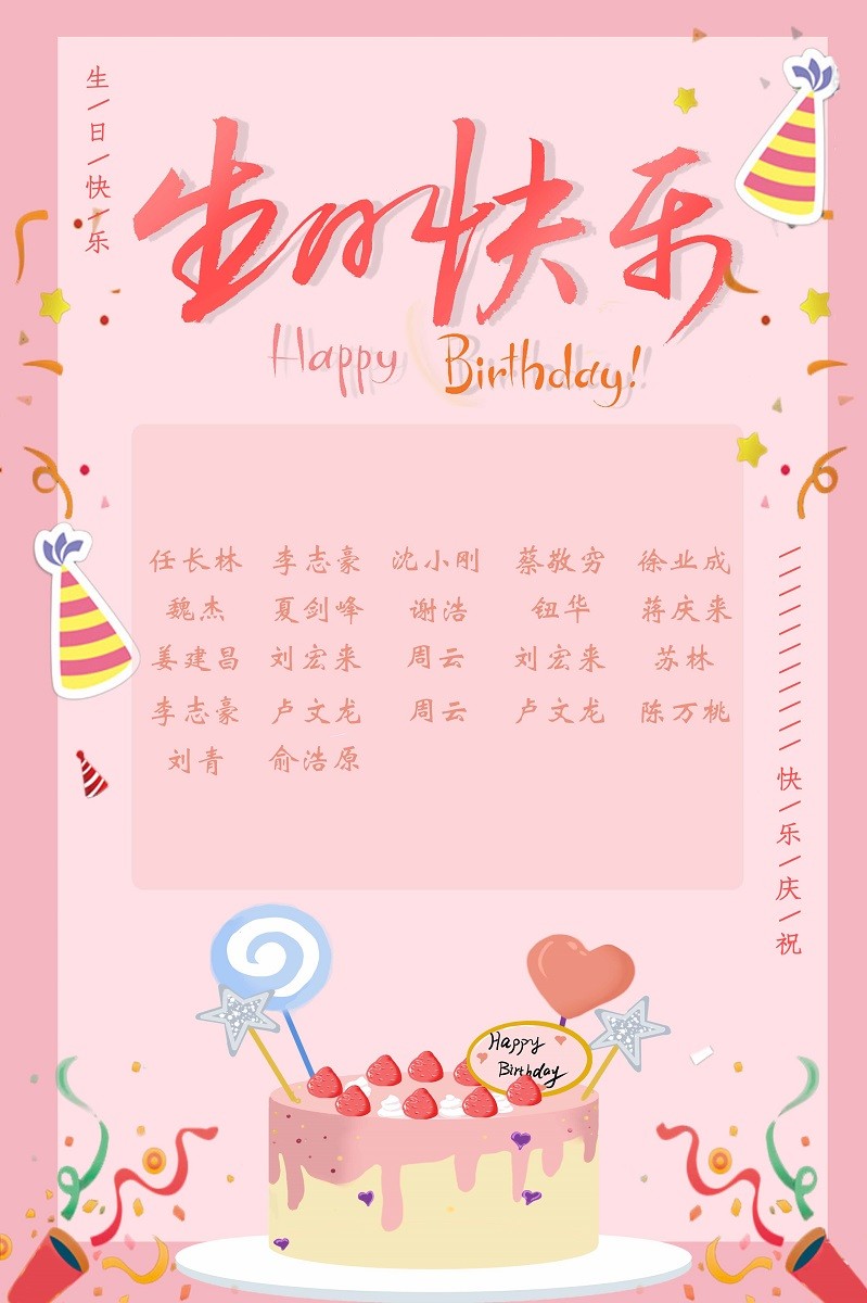 【生日祝?！抗ё?8月生日的員工生日快樂！